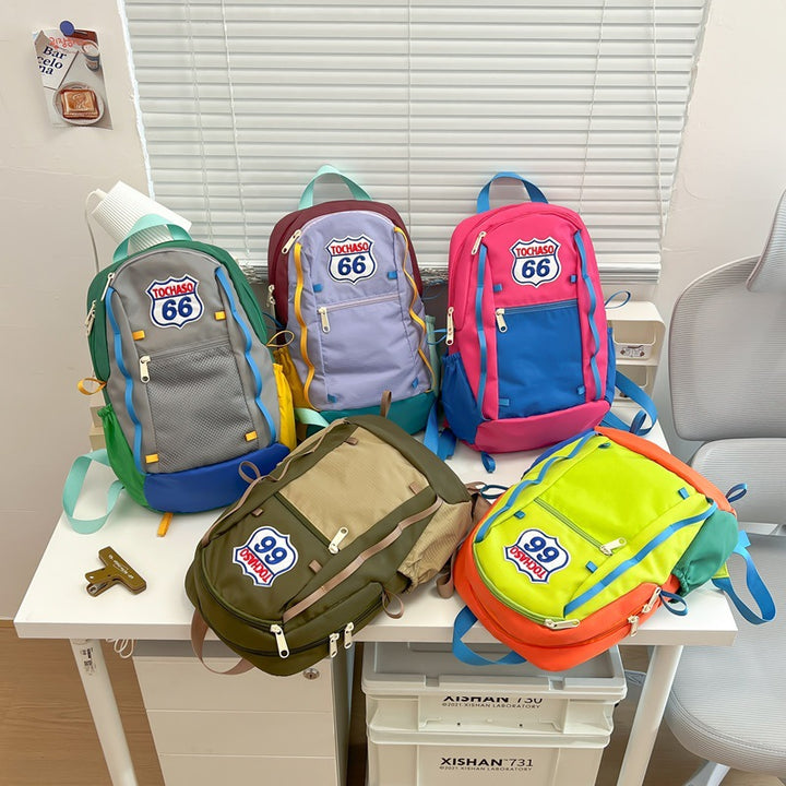 Colorful Patchwork Backpack Kalsten