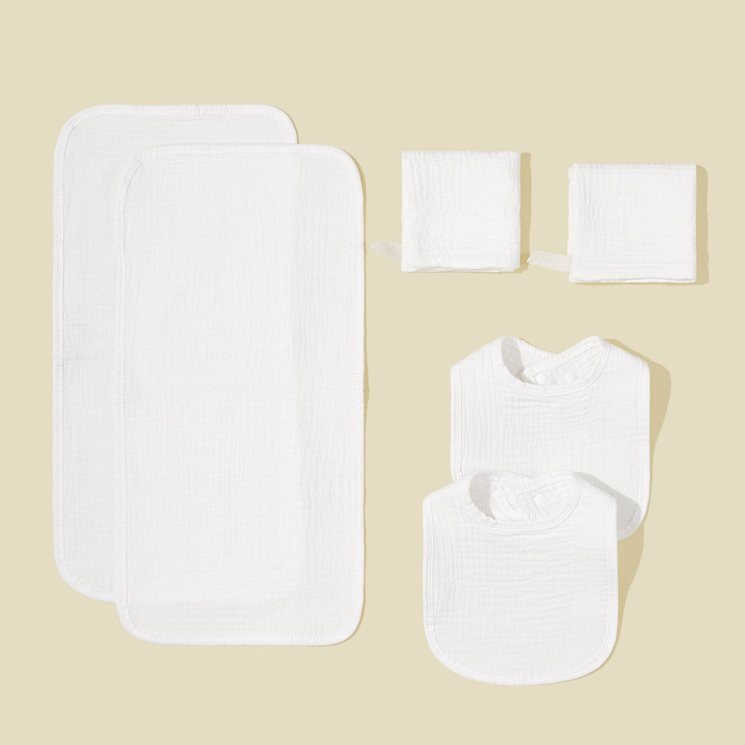 Soft Muslin Baby Bib and Changing Pad Set kalsten