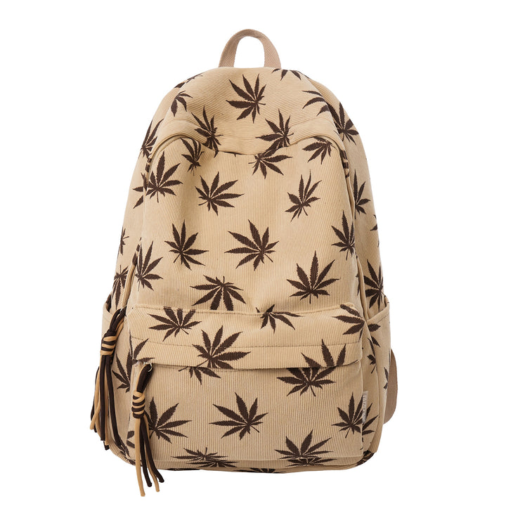 Stylish Leaf-Patterned Backpack Kalsten
