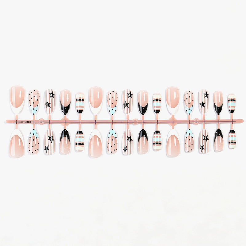 Creative Nail Art Set with Unique Geometric and Colorful Designs Kalsten