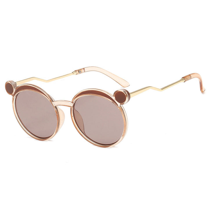 Women Fashion-Round Sunglasses with Innovative Frame and Colored Lenses Kalsten