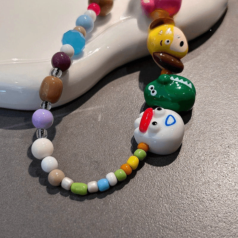 Playful Character Beaded Lanyard Kalsten