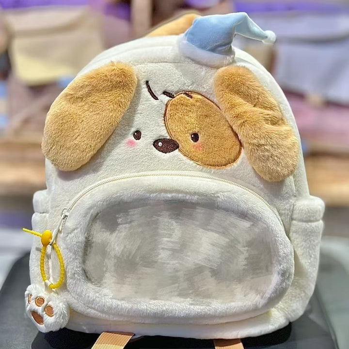 Plush backpack with cute dog design Kalsten