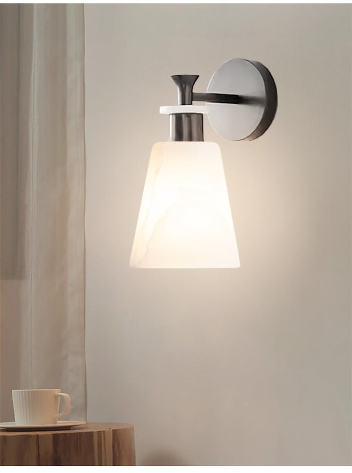 Elegant Wall Sconce with Frosted Alabaster Shade