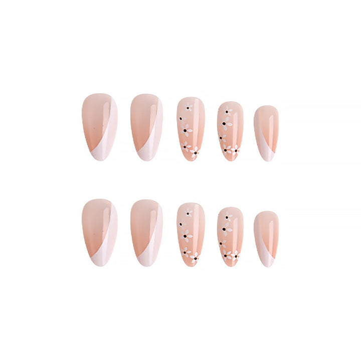Artistic Nail Tips with Floral Accents Kalsten