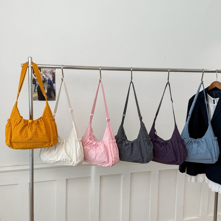 Casual Gingham Tote Bag