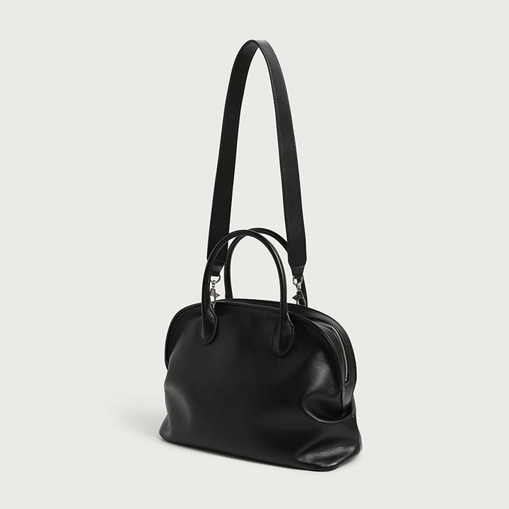 Elegant Handheld Leather Satchel