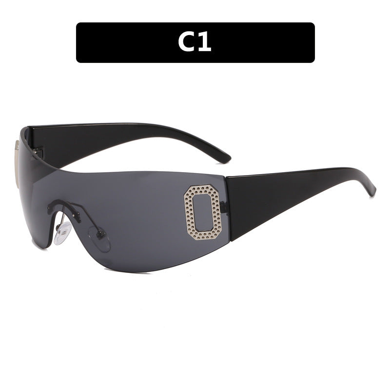 Women's sporty sunglasses in futuristic shield design Kalsten