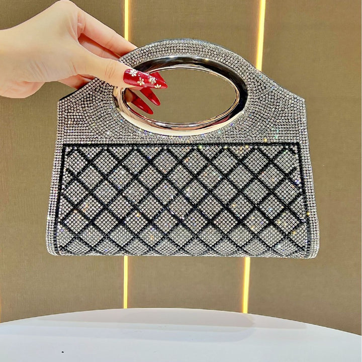 Rhinestone-Studded Evening Tote