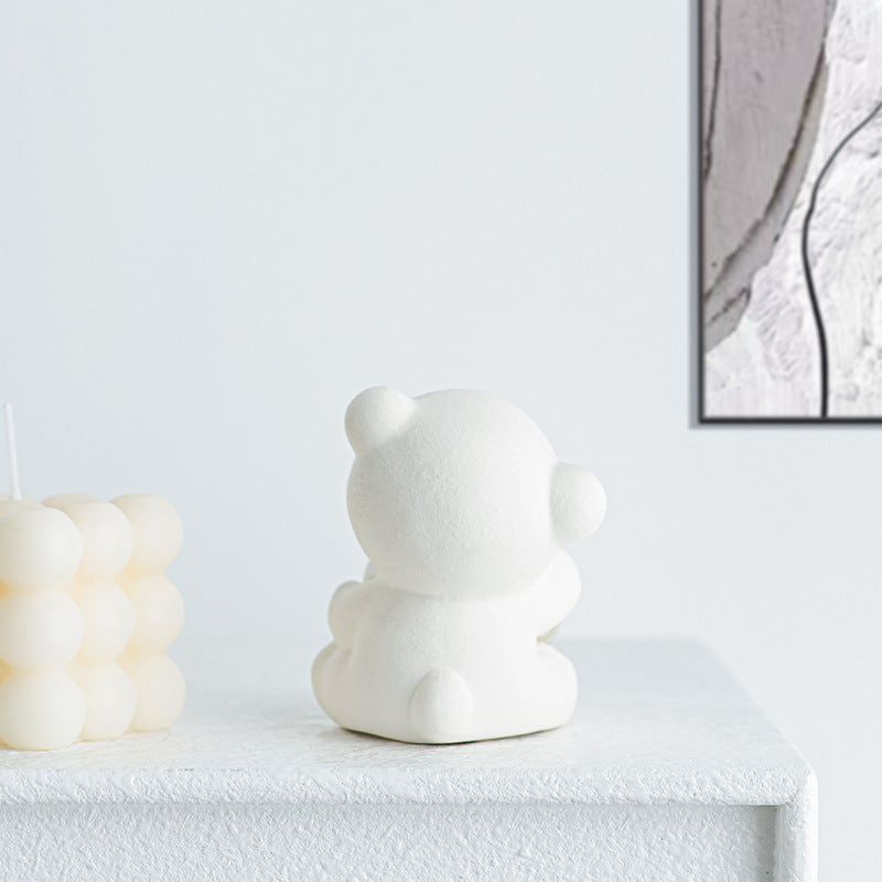 Kawaii Bear Figurine with Heart Kalsten