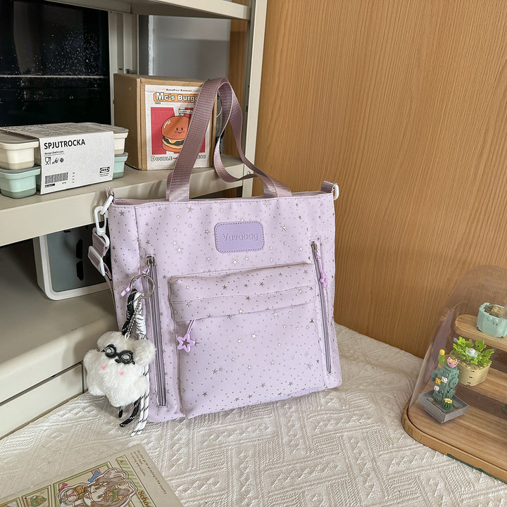 Stylish Multi-Compartment Backpack with Decorative Accents Kalsten