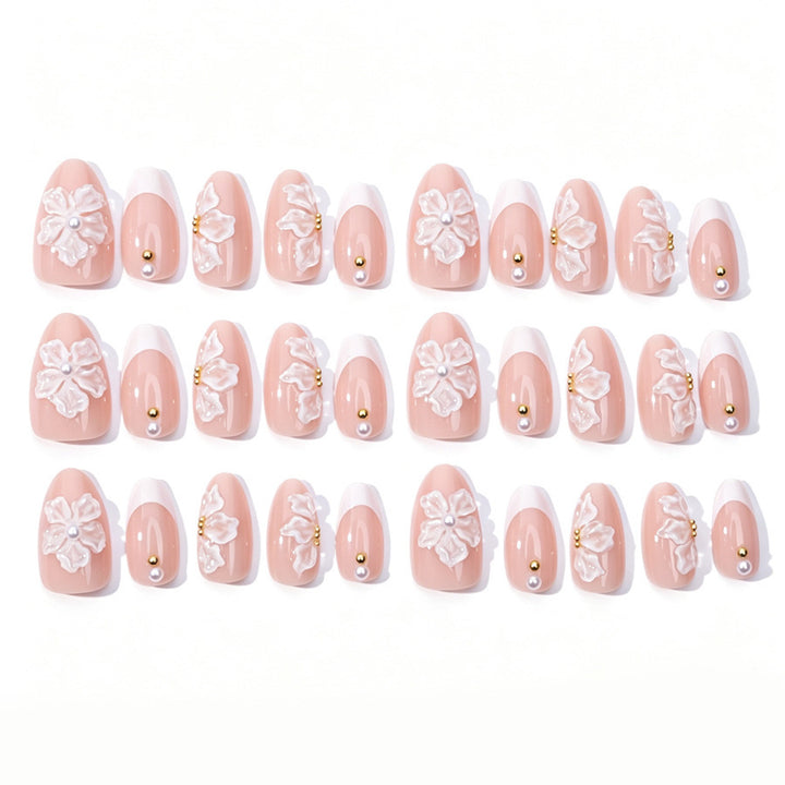 Nail art set with delicate floral patterns and elegant details Kalsten