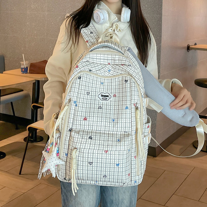 Cute Multi-Pocket Printed Backpack Kalsten