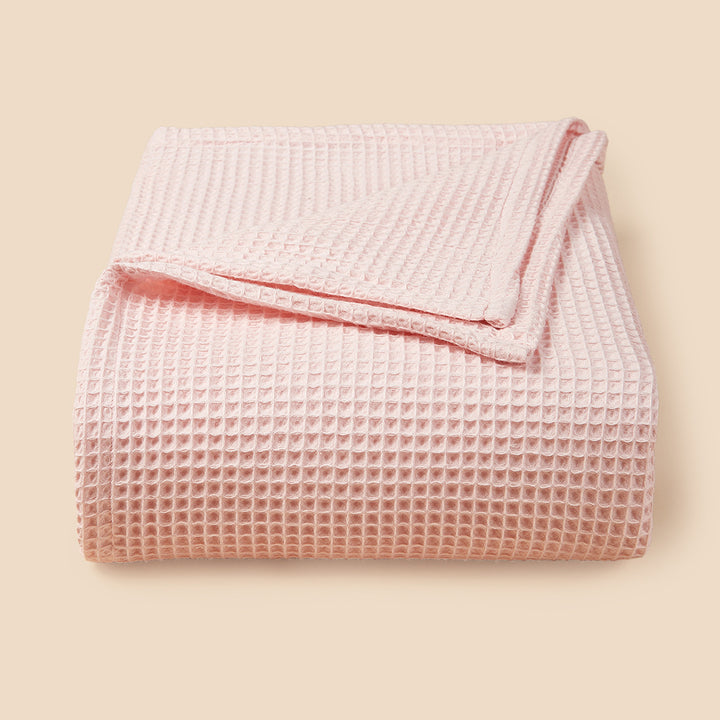 Textured Waffle Weave Throw Blanket kalsten