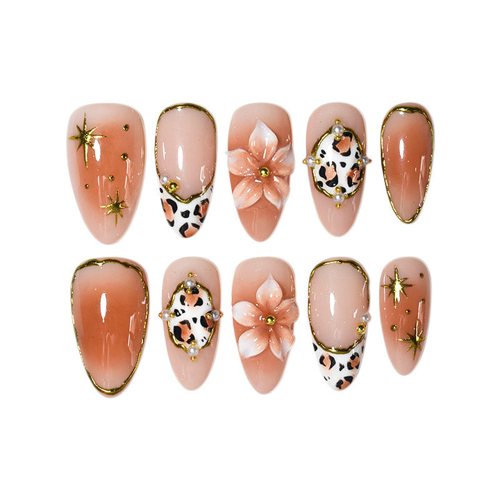 Artistic Floral and Animal Print Nail Art Extensions Kalsten