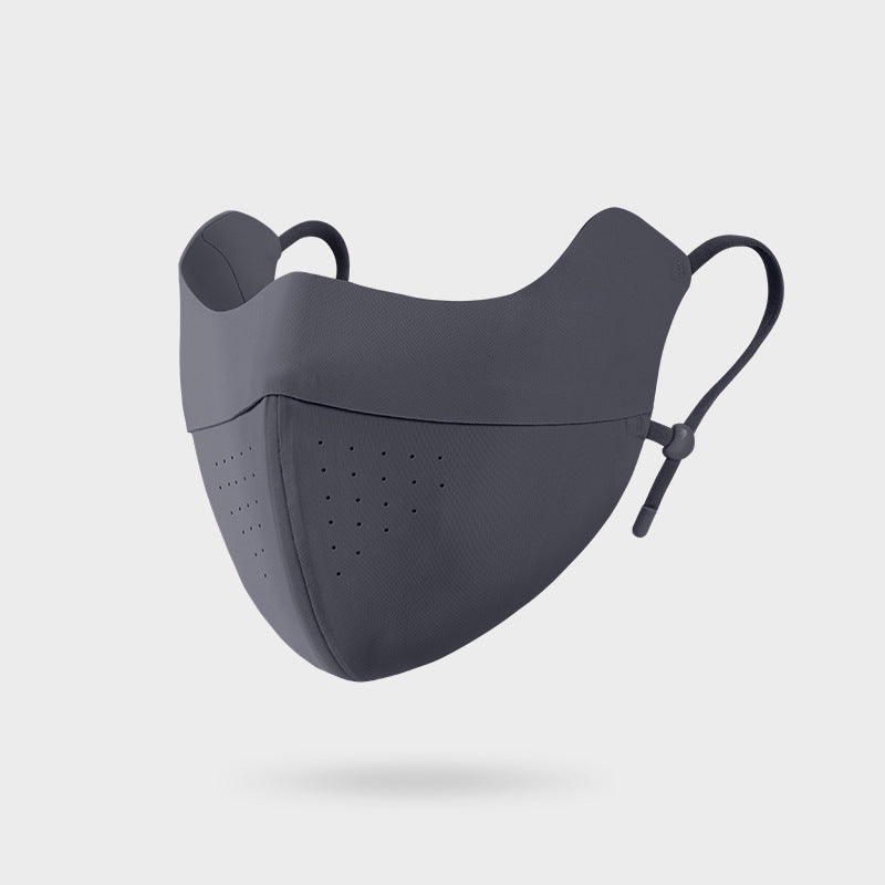 Contoured Multi-Layer Breathable Perforated Reusable Face Mask with Adjustable Toggle Earloops Kalsten