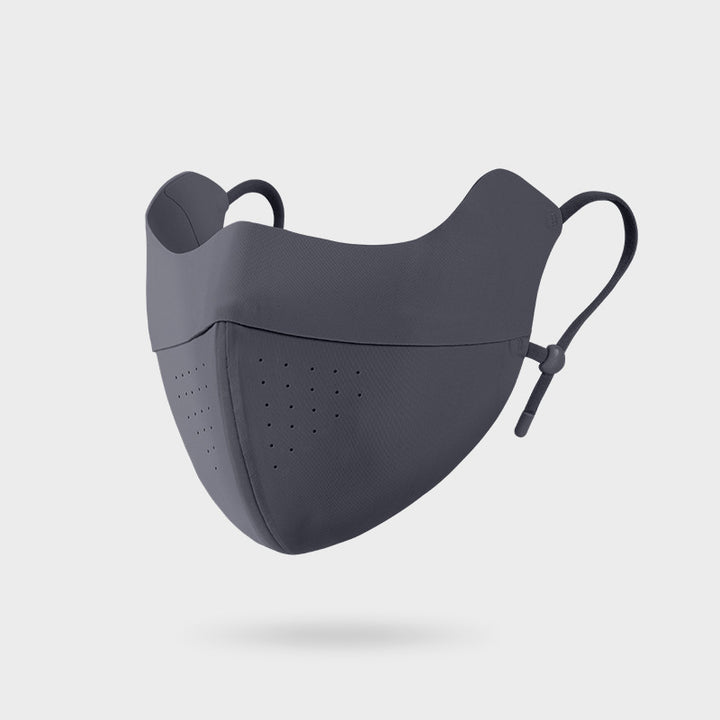 Contoured Multi-Layer Breathable Perforated Reusable Face Mask with Adjustable Toggle Earloops Kalsten