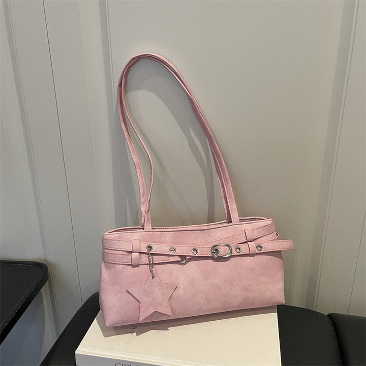 Stylish Faux Suede Handheld Tote Bag