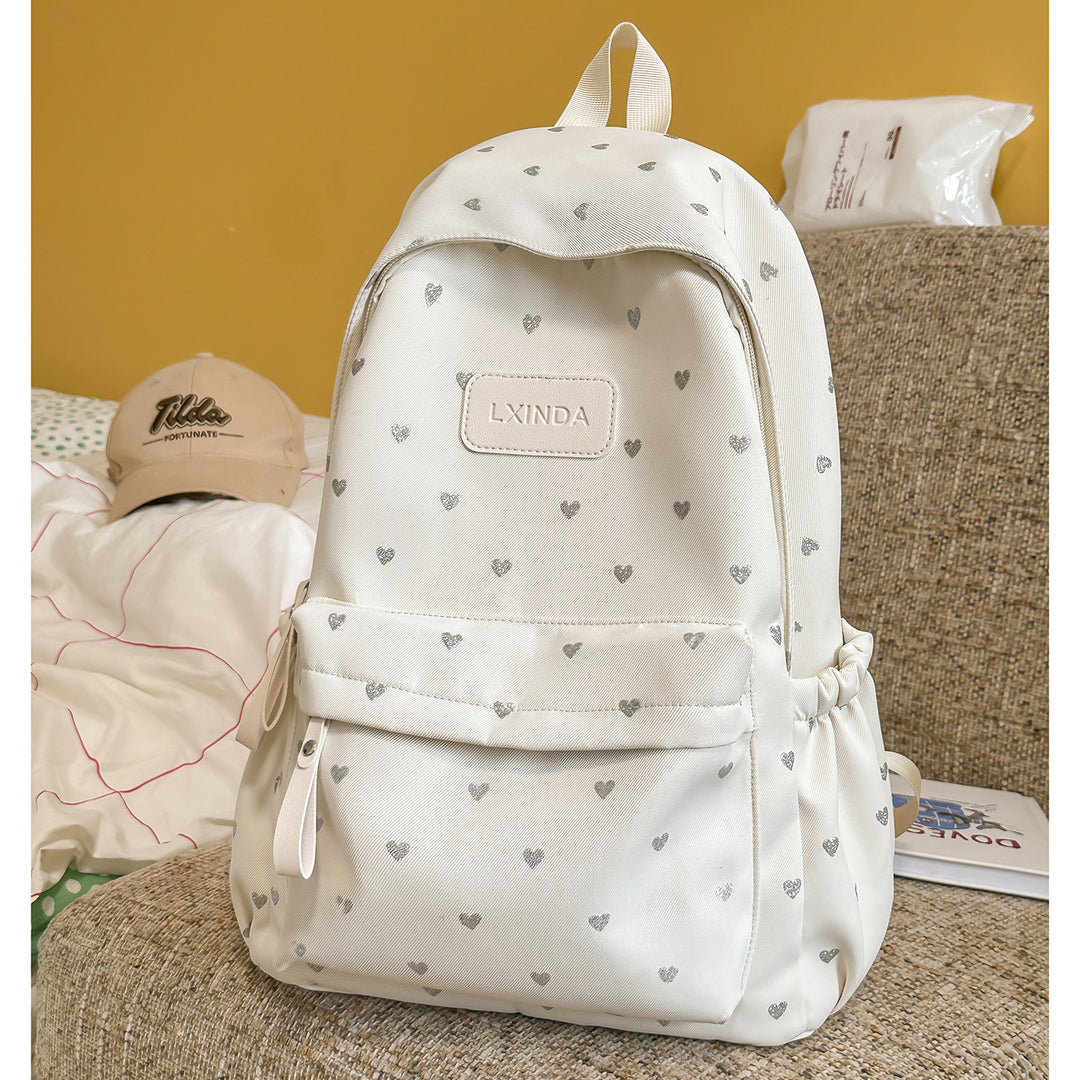 Fun Heart-Print Backpack Kalsten