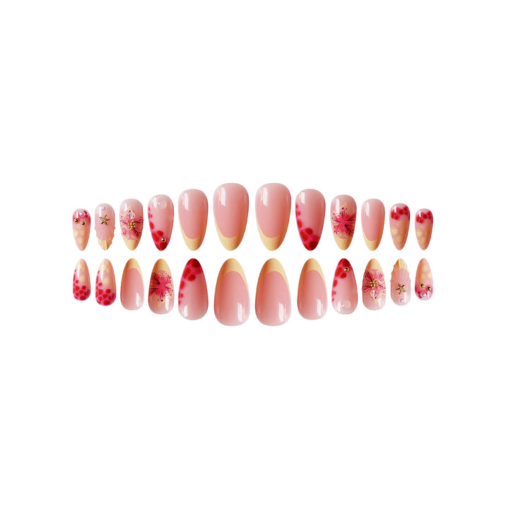 Floral 3D Press-On Nail Art Kalsten