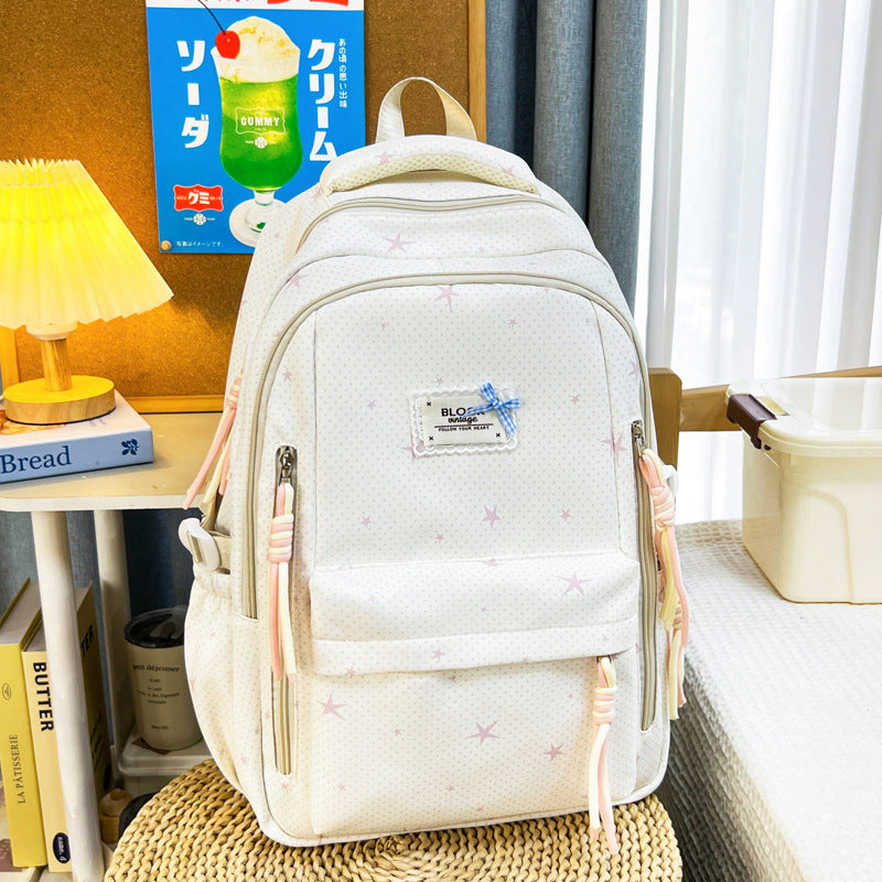Stylish Star-Embellished Multi-Functional Backpack Kalsten