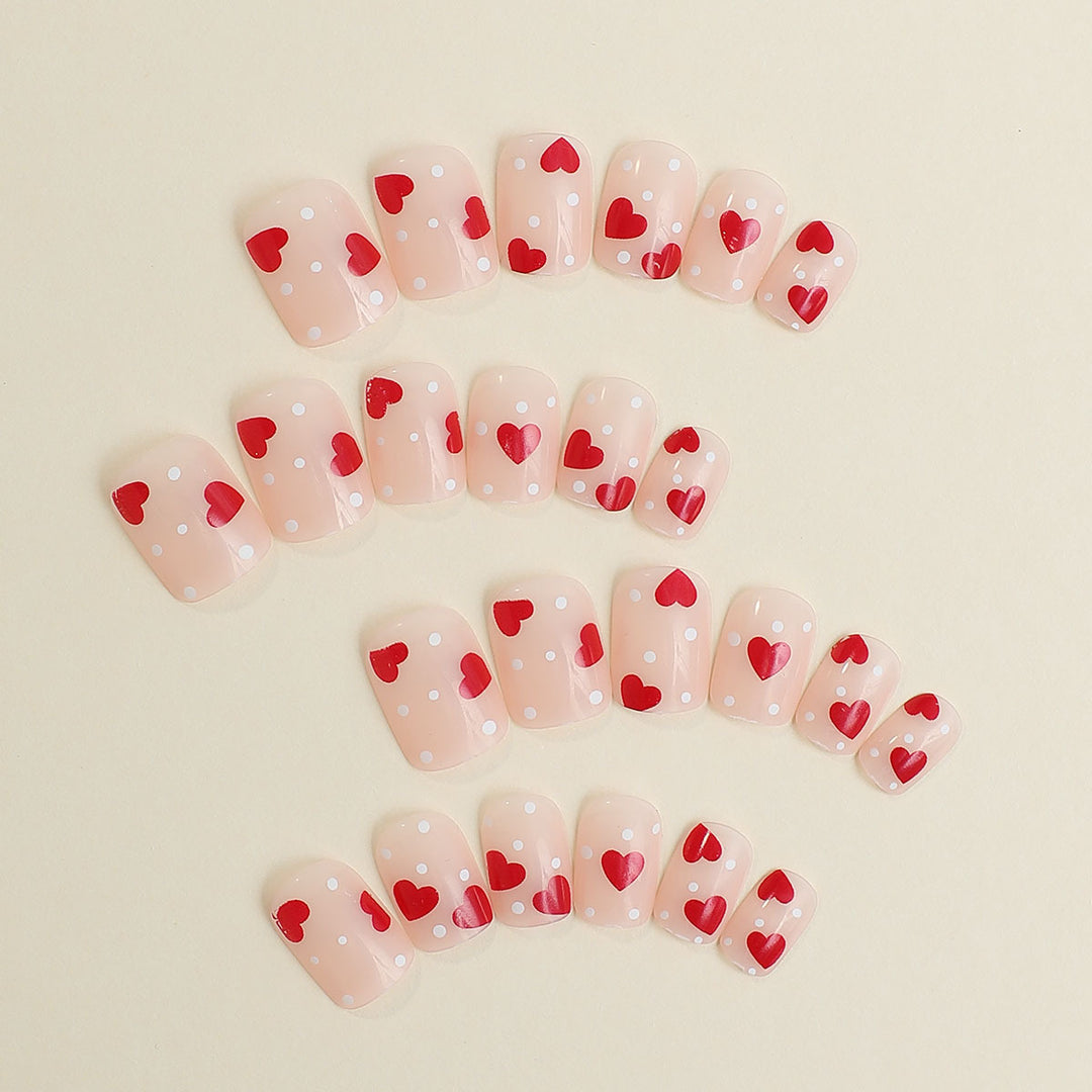 Artistic Heart Embellished Press-On Nails kalsten