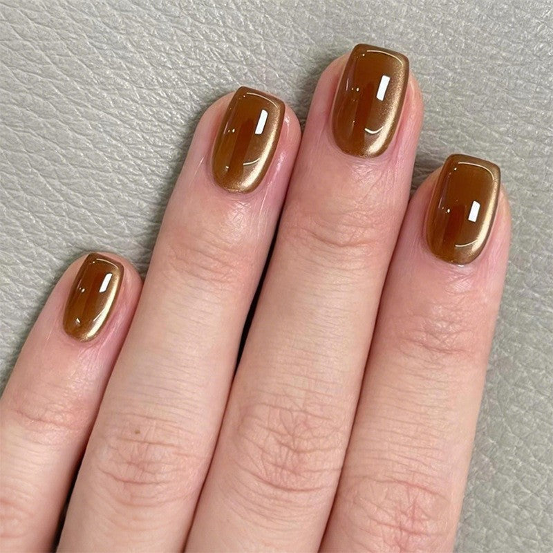 Glossy Short Press-On Nail Set