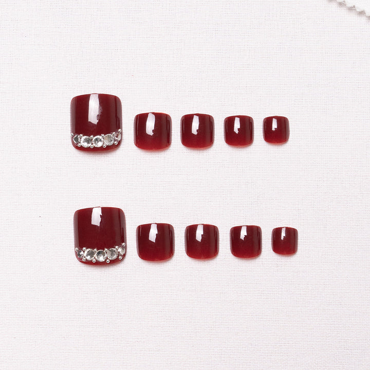 Decorative Rhinestone Accent Toenail Art