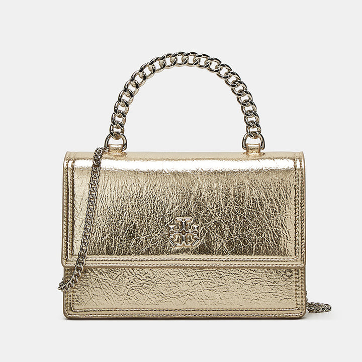 Elegant Leather Shoulder Bag with Chain Strap