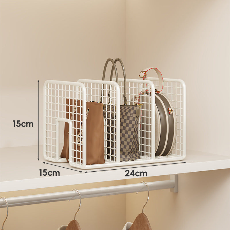 Adjustable Wire Mesh Shelf Divider and Handbag Organizer