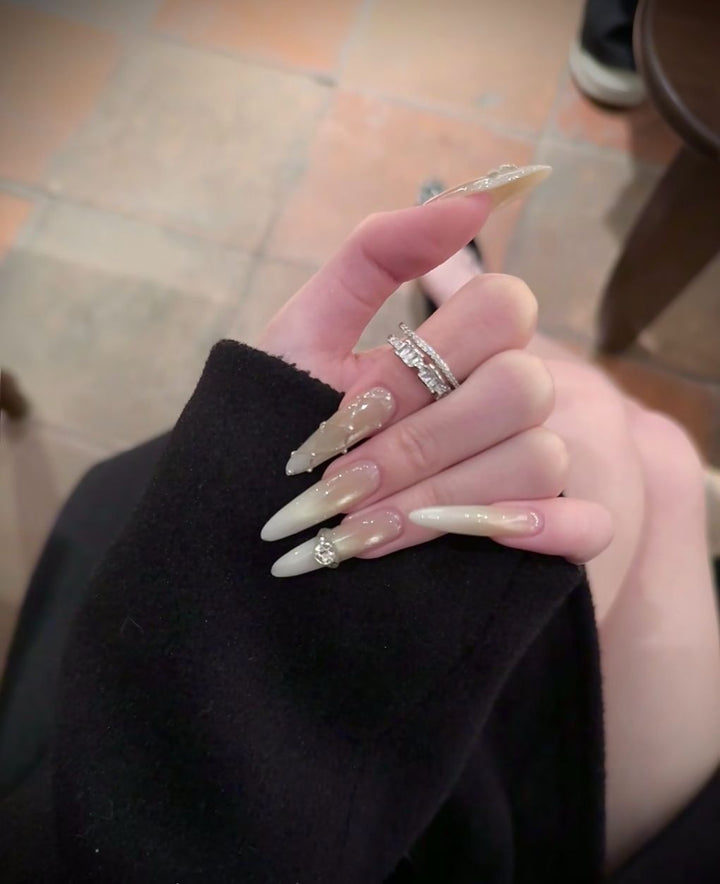 Elegant Stiletto Gel Nail Extensions