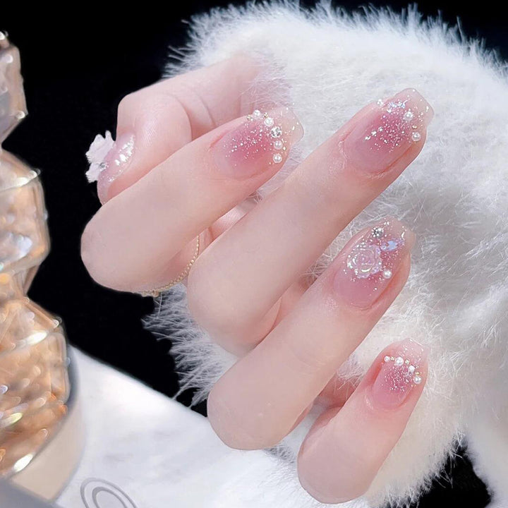 Elegant Glittering Nail Art