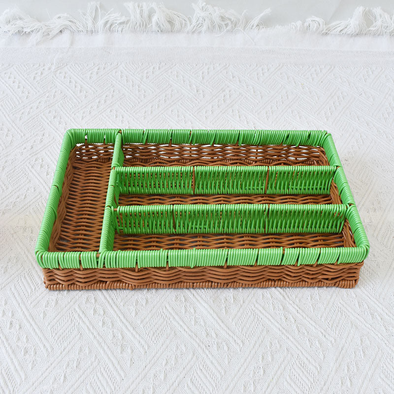 Stylish Multi-Compartment Woven Storage Organizer Kalsten