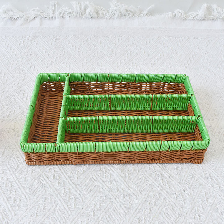 Stylish Multi-Compartment Woven Storage Organizer Kalsten