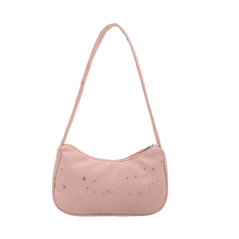 Space-Patterned Shoulder Bag