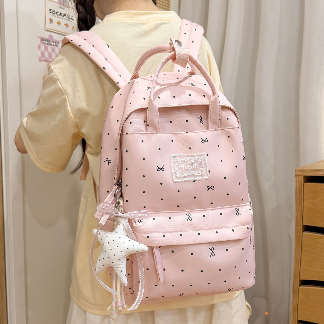 Stylish Dot-Printed Backpack Kalsten