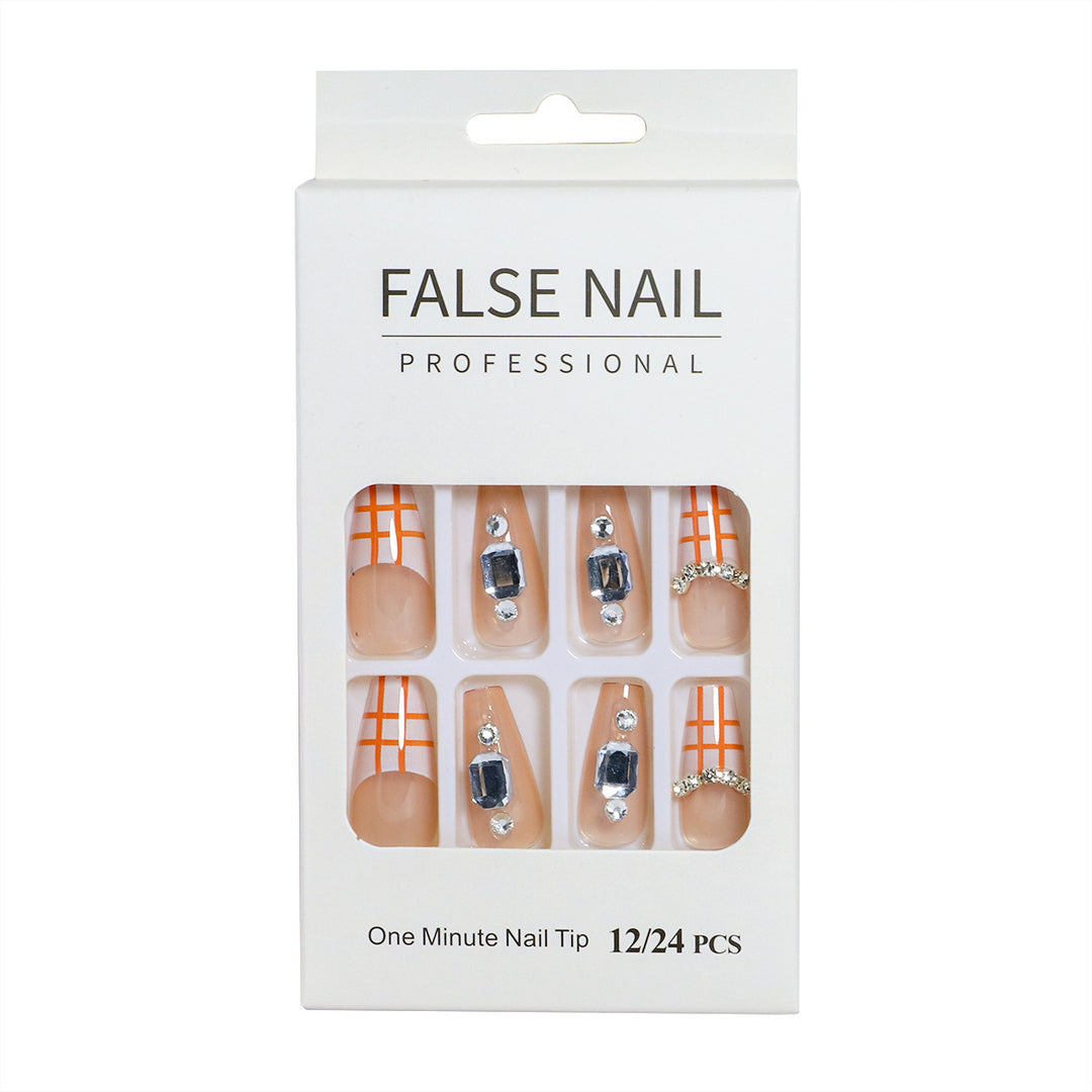 Decorative Press-On Nail Set with 3D Accents Kalsten