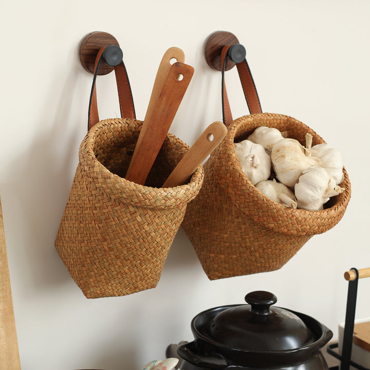 Unisex Handwoven Decorative Basket with Practical Handles Kalsten