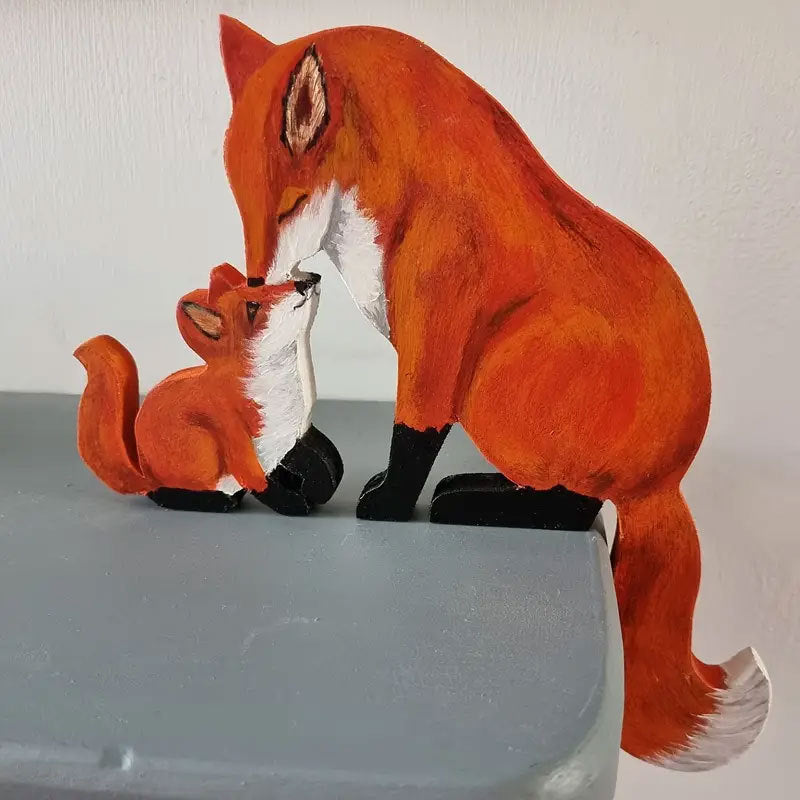 Whimsical Fox Family Wall Art