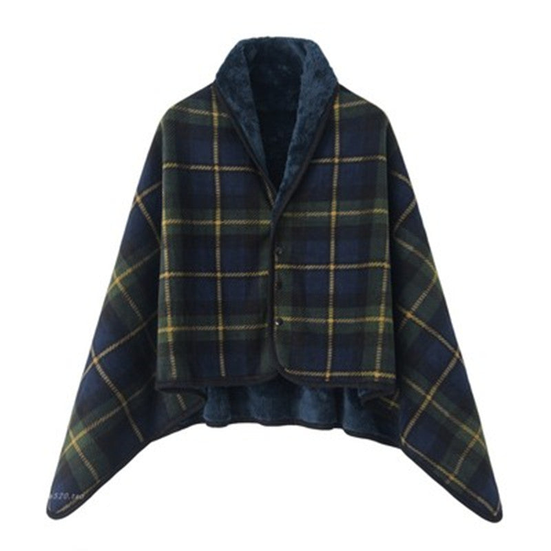 Ladies Cozy and Fashionable Blanket with Checkered Pattern Kalsten