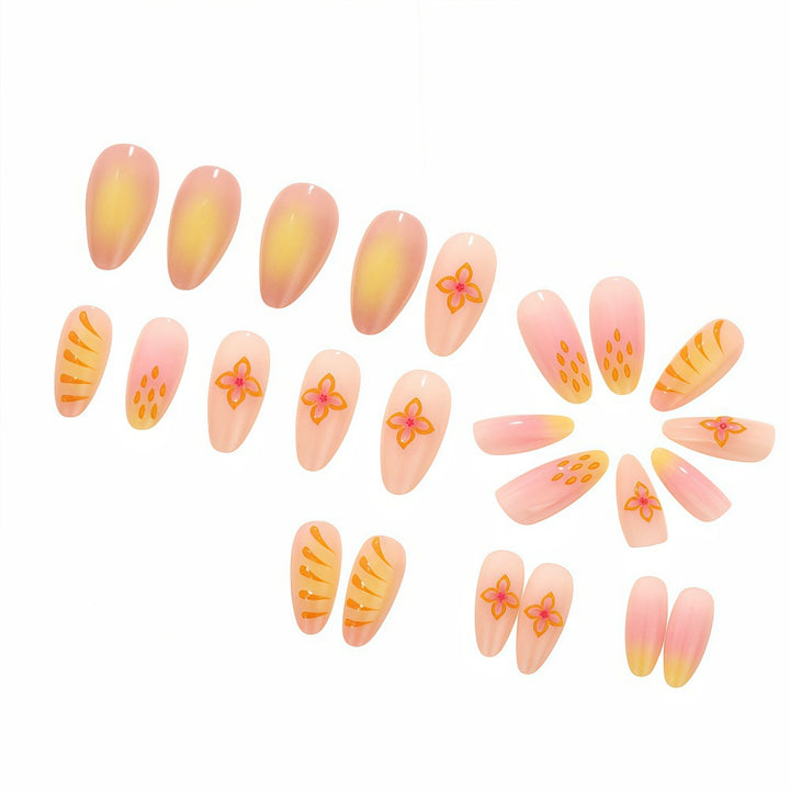 Artful Nail Tips with Floral Motifs Kalsten