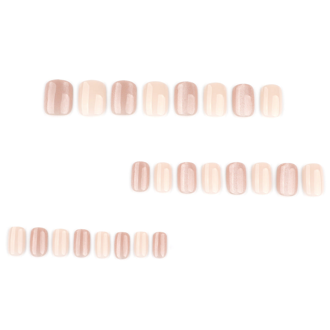 Artificial nail extensions with elegant glitter effect Kalsten