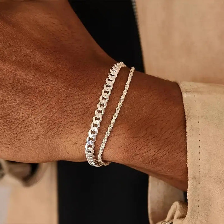 Layered Gold Chain Bracelet Set Kalsten
