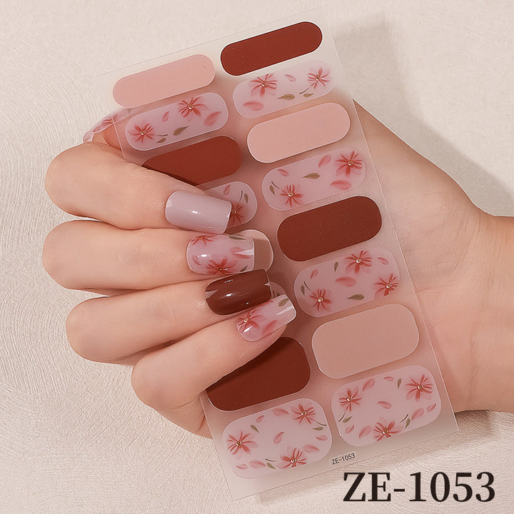 Floral Design Nail Art Wraps