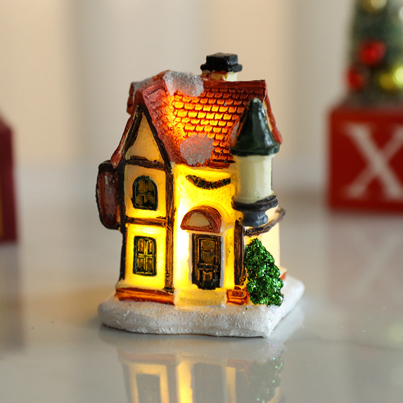 Decorative LED Village House Figurine Kalsten
