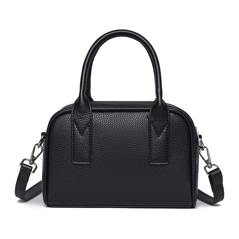 Textured Leather Mini Handheld Satchel Kalsten