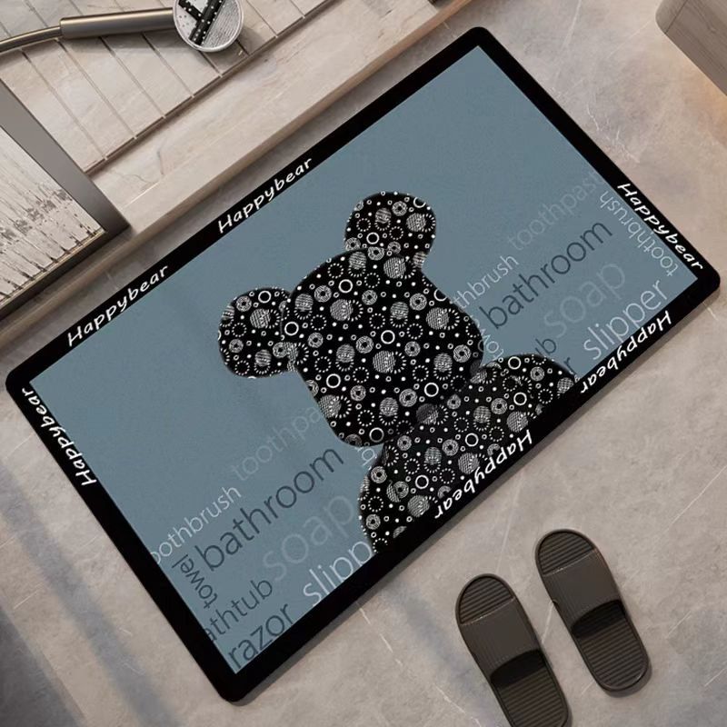Playful Bear-Themed Bathroom Mat Kalsten