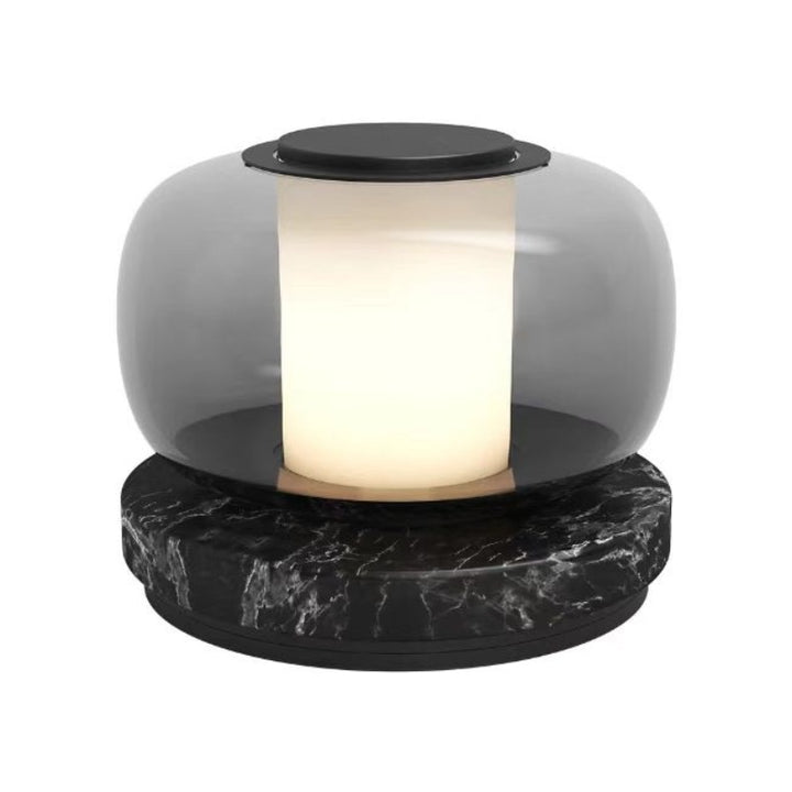 Modern Glass and Marble Table Lamp