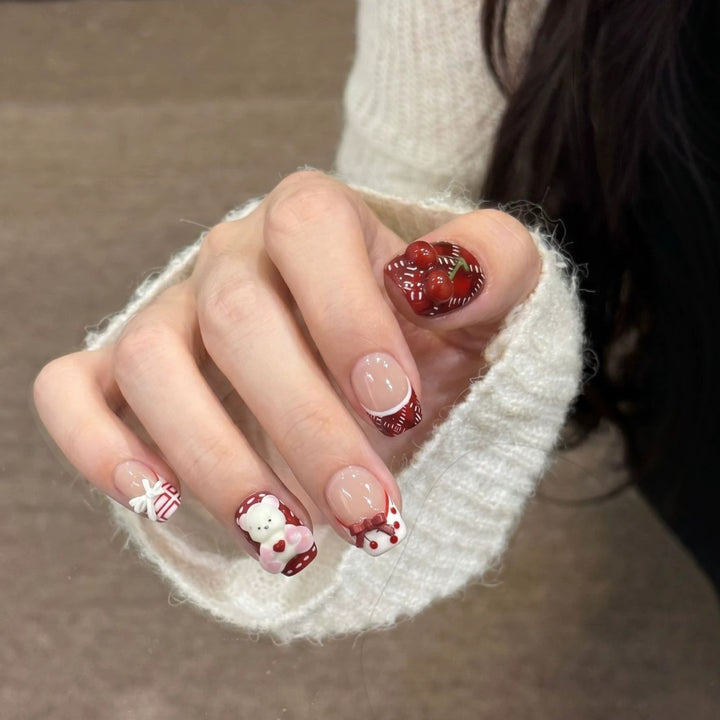 Whimsical Dessert-Themed Press-On Nail Art Set Kalsten