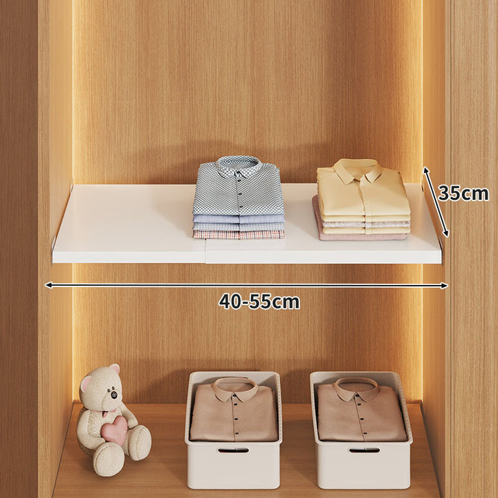 Expandable Hinged Closet Shelf Board